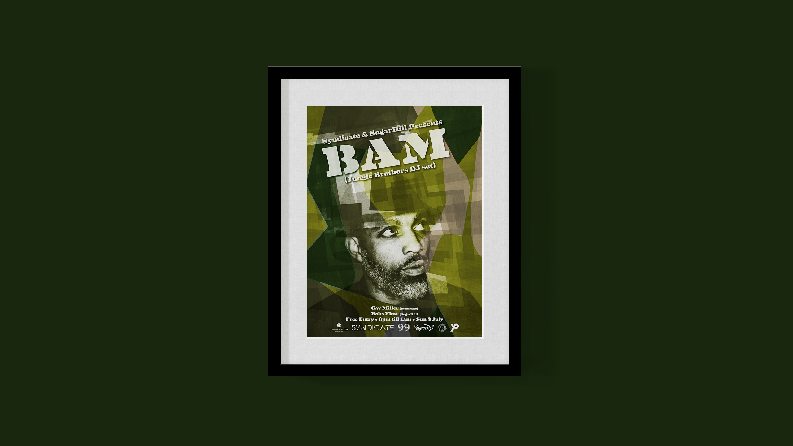 99 Hanover Street - BAM, Jungle Brothers poster designed by Dephined