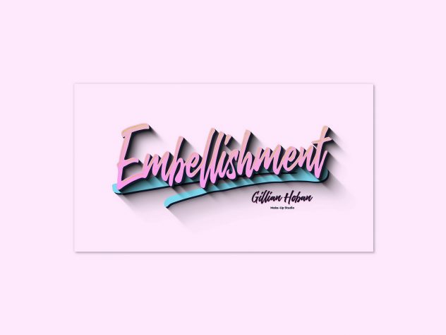 Embellishment logo created for Gillian Hoban Make-Up Studio
